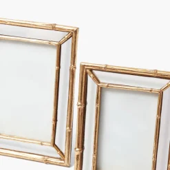 Mrs. Alice Gold Bamboo Mirror Photo Frame - 4"x6"< For Her | For The Millenial