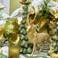 Mrs. Alice Gold Glitter Reindeer Family< Christmas Decorations