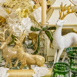 Mrs. Alice Gold Glitter Reindeer Family< Christmas Decorations