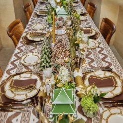 Mrs. Alice Gold Petal Bamboo Dinner Plates (Set of 4)< Dinner Plates | Crockery Sets