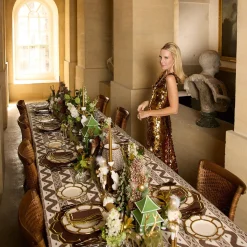 Mrs. Alice Gold Petal Bamboo Dinner Plates (Set of 4)< Dinner Plates | Crockery Sets