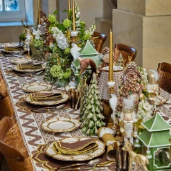 Mrs. Alice Gold Petal Bamboo Dinner Plates (Set of 4)< Dinner Plates | Crockery Sets