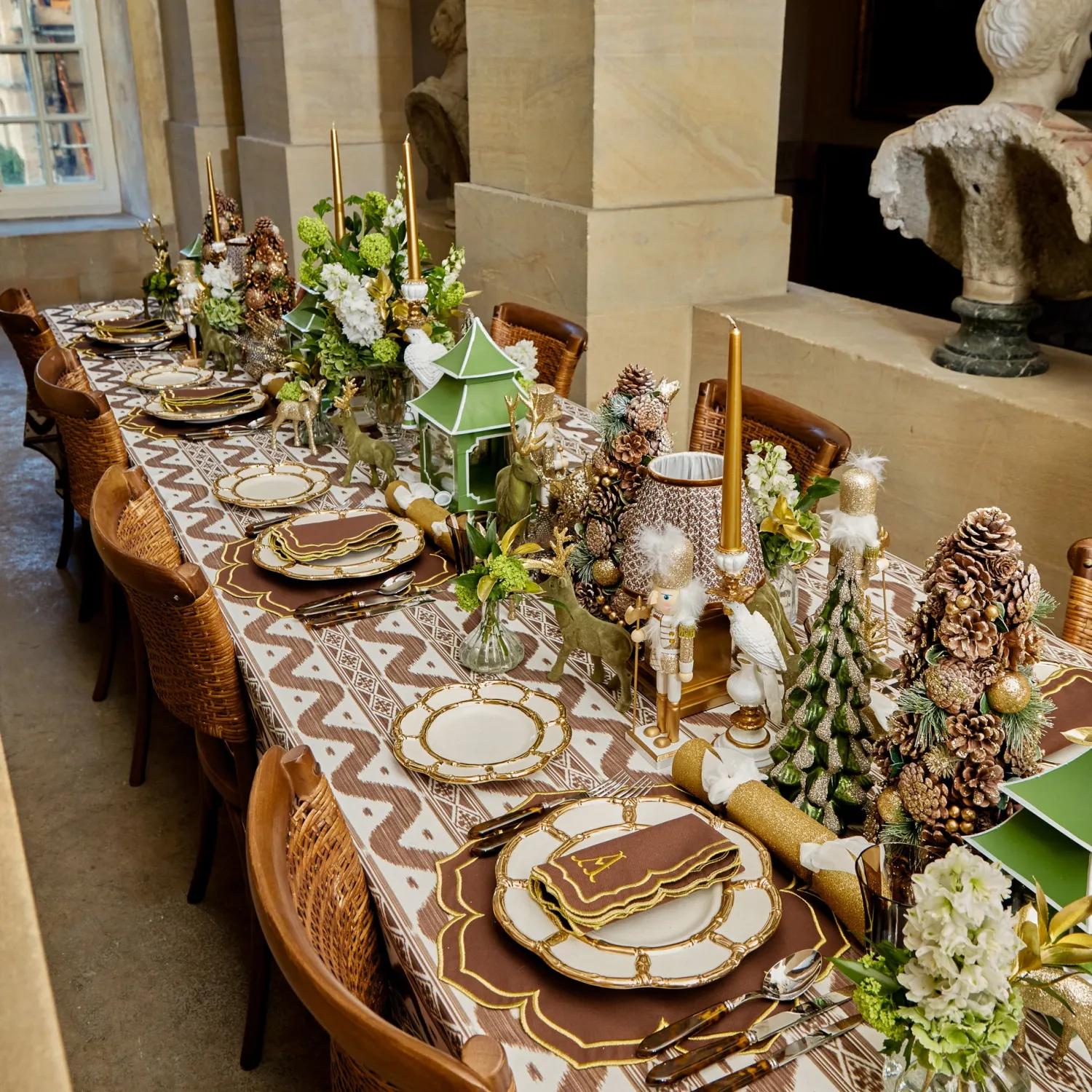 Mrs. Alice Gold Petal Bamboo Dinner & Starter Plates (Set of 8)< Crockery Sets