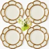 Mrs. Alice Gold Petal Bamboo Starter Plates (Set of 4)< Starter Plates | Crockery Sets