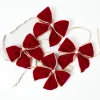 Mrs. Alice Gold Trimmed Red Velvet Bows (Set of 4)< Napkin Rings & Bows