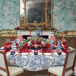 Mrs. Alice Gold Trimmed Red Velvet Bows (Set of 4) - 20cm< Napkin Rings & Bows