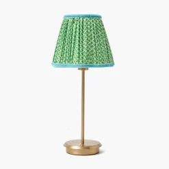 Mrs. Alice Green & Blue Lotus Lampshade (18cm)< Summer Lighting | Lampshades