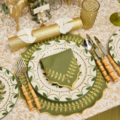 Mrs. Alice Green & Gold Laurel Placemats (Set of 4)< Placemats