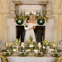 Mrs. Alice Green & Gold Laurel Placemats (Set of 4)< Placemats