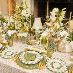 Mrs. Alice Green & Gold Laurel Placemats (Set of 4)< Placemats