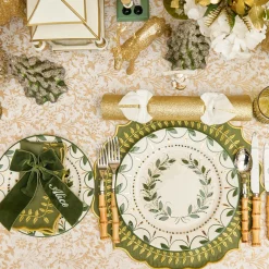 Mrs. Alice Green & Gold Laurel Placemats (Set of 4)< Placemats