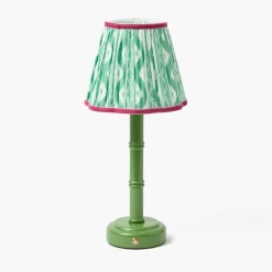 Mrs. Alice Green & Raspberry Ikat Lampshade (18cm)< Summer Lighting | Lampshades