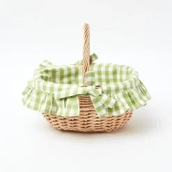 Mrs. Alice Green Gingham Basket< Spring Decorations