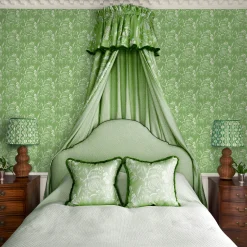 Mrs. Alice Green Ikat Scalloped Lampshade (40cm)< Lampshades