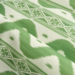Mrs. Alice Green Ikat Stripe Fabric< Serena Fresson Fabrics