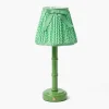 Mrs. Alice Green Leonora Lacquer Rechargeable Lamp with Green Lotus Bow Shade (18cm)< Rechargeable Table Lamps | For The Millenial