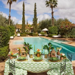 Mrs. Alice Green Linen Palm Tree Napkins (Set of 4)< Summer Table Linen | Napkins