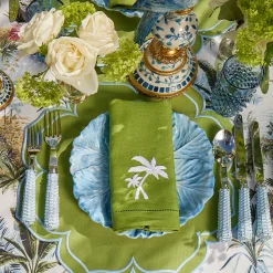 Mrs. Alice Green Linen Palm Tree Napkins (Set of 4)< Summer Table Linen | Napkins