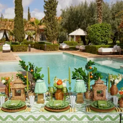 Mrs. Alice Green Linen Palm Tree Napkins (Set of 4)< Summer Table Linen | Napkins