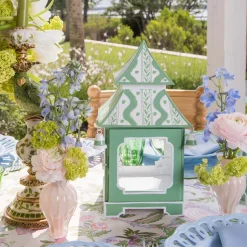 Mrs. Alice Green Mini Ikat Pagoda Lanterns (Pair)< Summer Candleware | Year-round Decorations