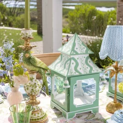 Mrs. Alice Green Mini Ikat Pagoda Lanterns (Pair)< Summer Candleware | Year-round Decorations