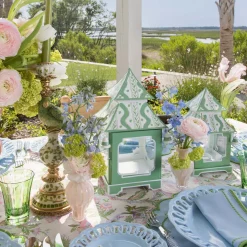 Mrs. Alice Green Mini Ikat Pagoda Lanterns (Pair)< Summer Candleware | Year-round Decorations