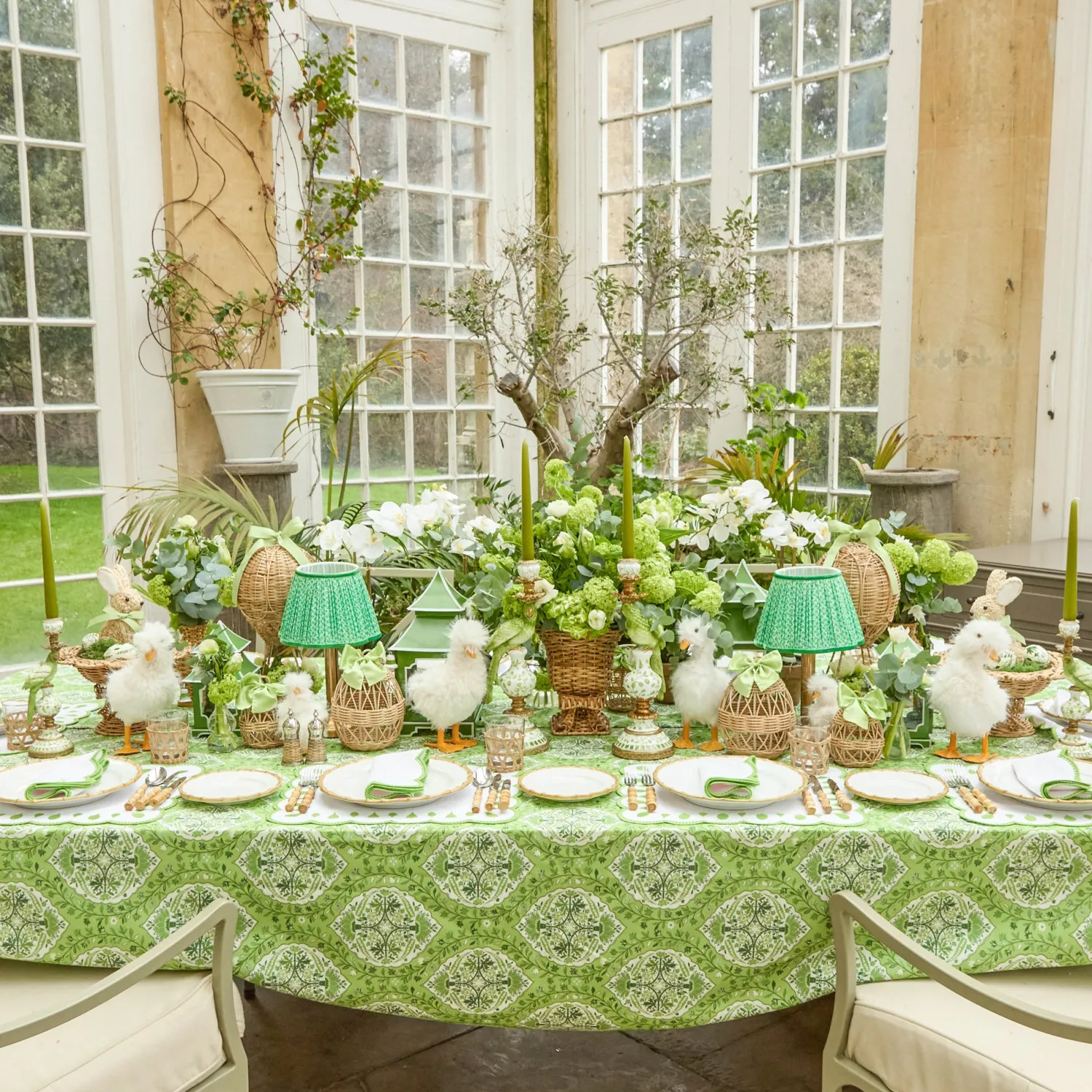 Mrs. Alice Green Parrot Candle Holder (Pair)< Summer Candleware | Candle Holders