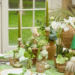 Mrs. Alice Green Parrot Candle Holder (Pair)< Summer Candleware | Candle Holders