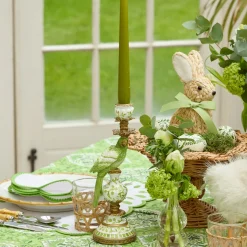 Mrs. Alice Green Parrot Candle Holder (Pair)< Summer Candleware | Candle Holders