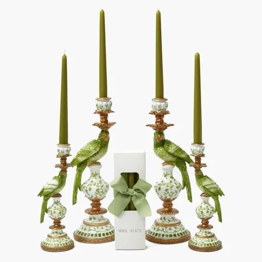 Mrs. Alice Green Parrot Candle Set< Summer Candleware | Candles