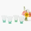 Mrs. Alice Green Tulip Water Glasses (Set of 4)< Summer Glassware | Glasses