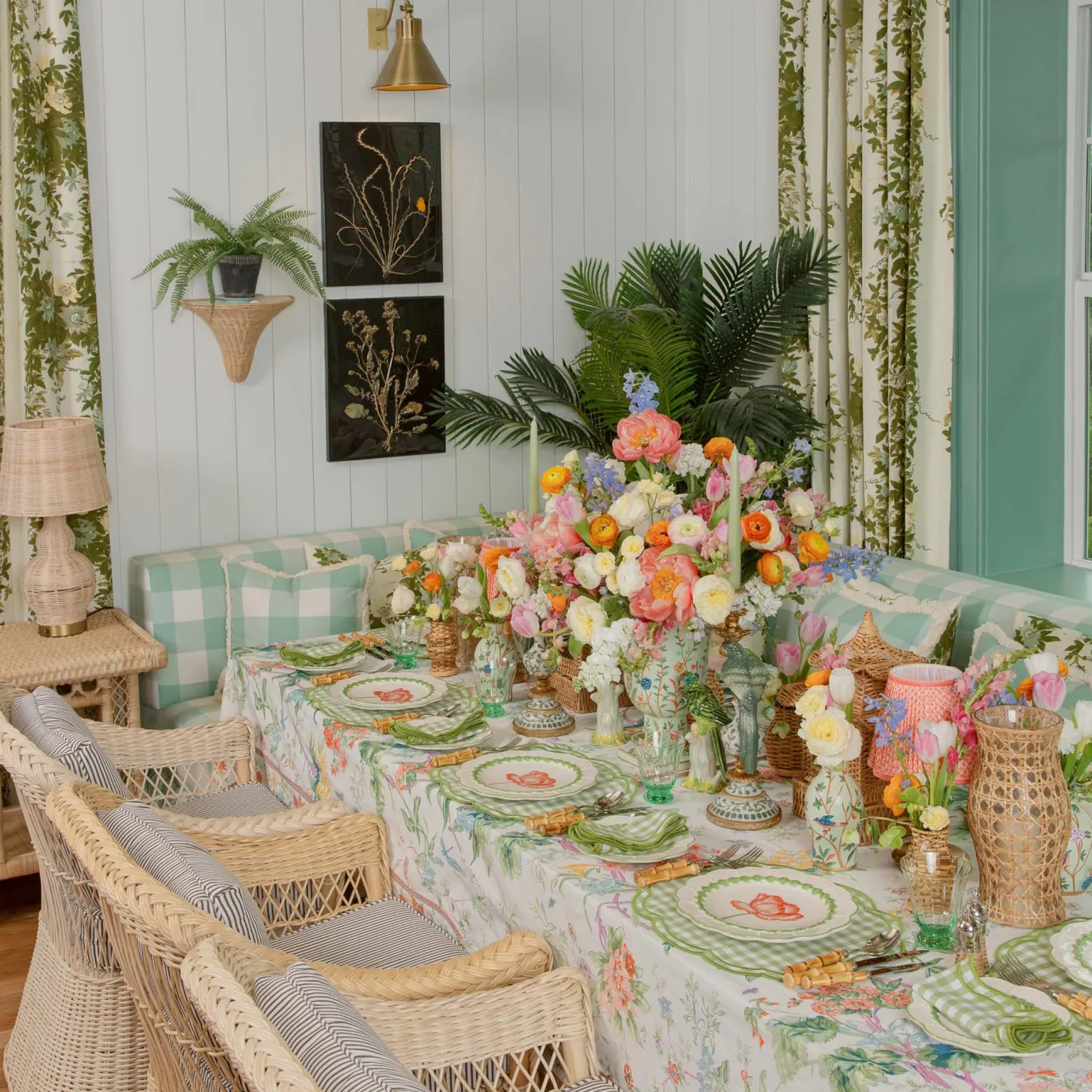 Mrs. Alice Green Tulip Water Glasses (Set of 4)< Summer Glassware | Glasses