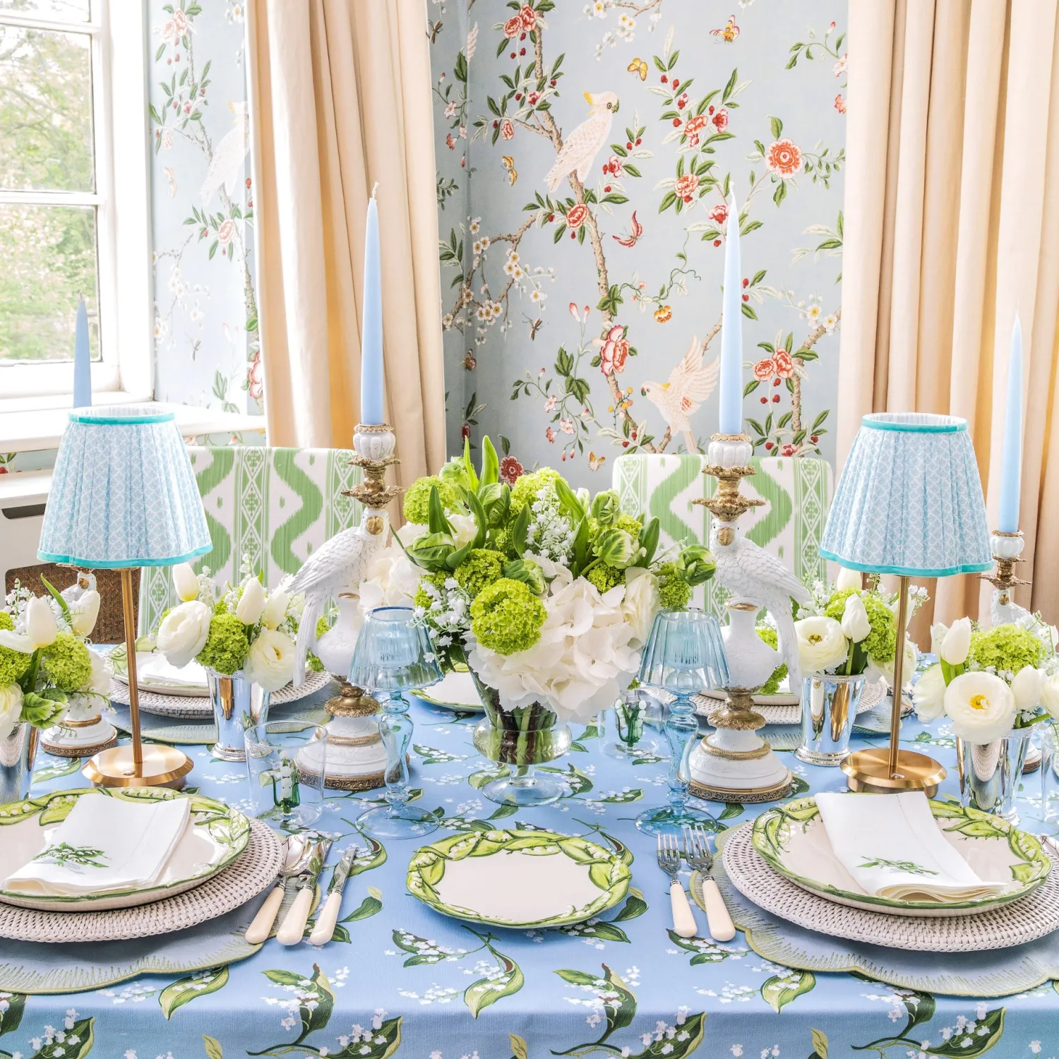 Mrs. Alice Handmade Ice Blue Candles (Set of 8)< Summer Candleware | Candles