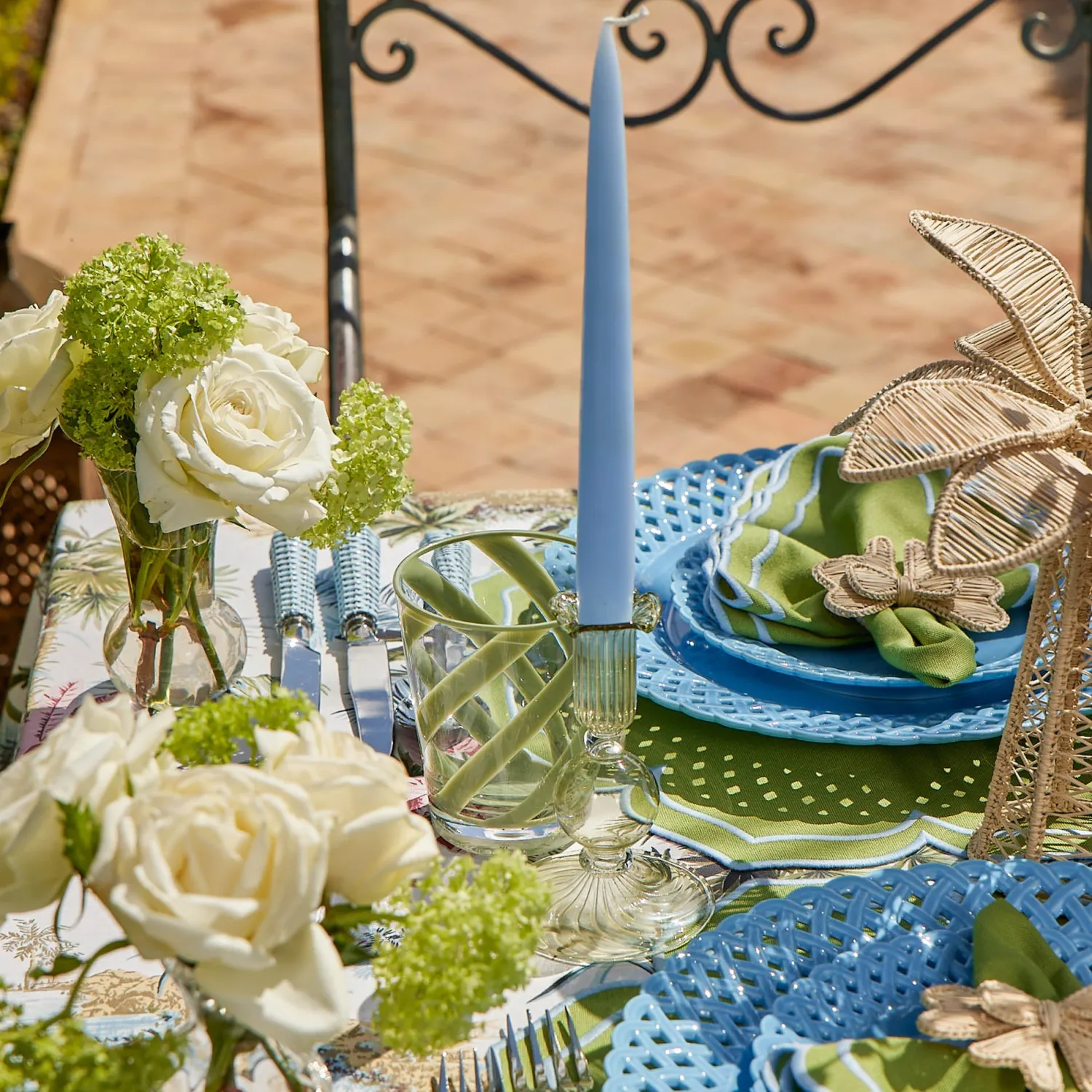 Mrs. Alice Handmade Ice Blue Candles (Set of 8)< Summer Candleware | Candles