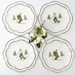 Mrs. Alice Heidi & Hans Skier Dinner & Starter Plates (Set of 8)< Crockery Sets