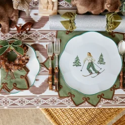 Mrs. Alice Heidi & Hans Skier Dinner & Starter Plates (Set of 8)< Crockery Sets