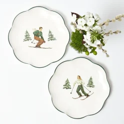 Mrs. Alice Heidi & Hans Skier Starter Plates (Set of 4)< Starter Plates | Crockery Sets