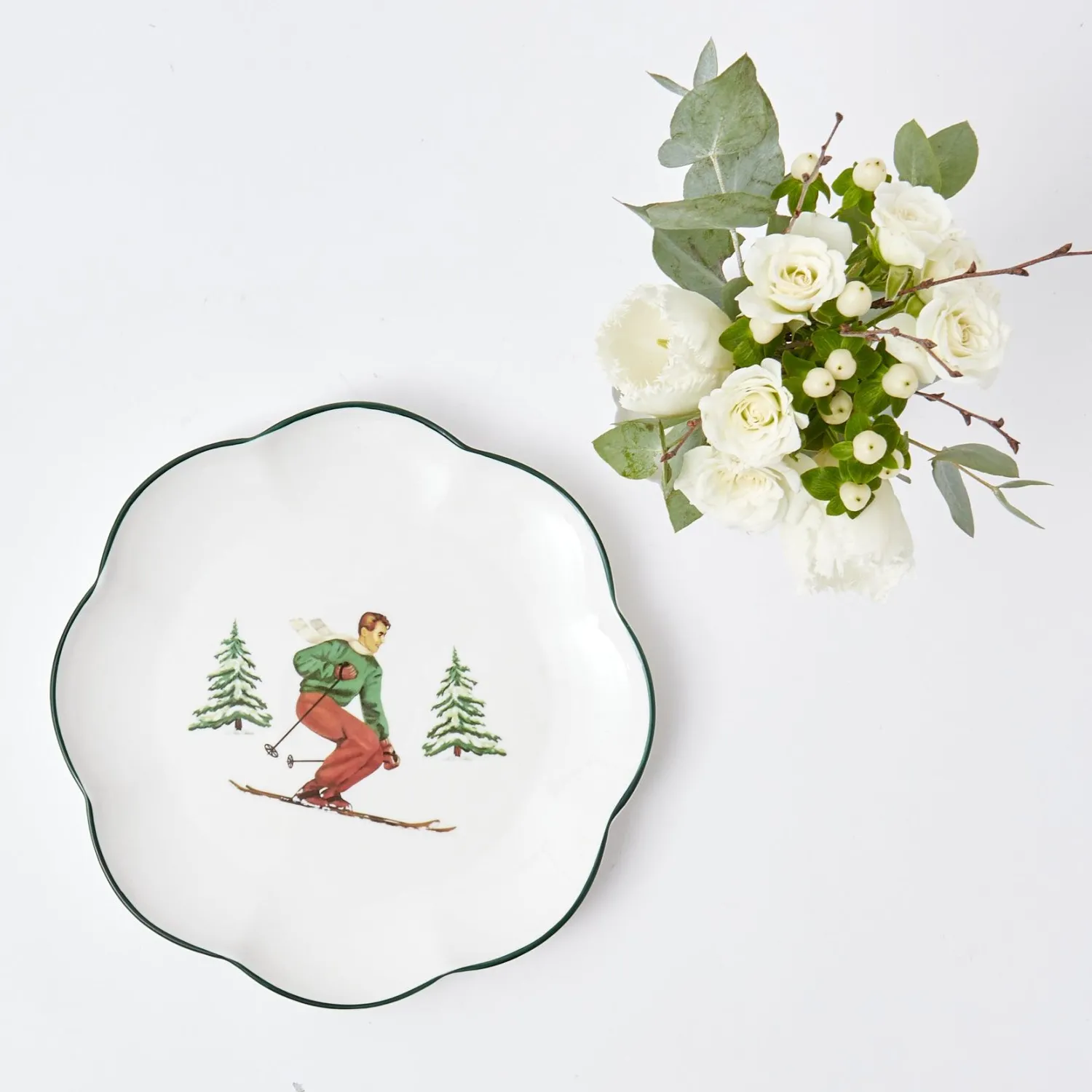 Mrs. Alice Heidi & Hans Skier Starter Plates (Set of 4)< Starter Plates | Crockery Sets