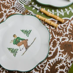 Mrs. Alice Heidi & Hans Skier Starter Plates (Set of 4)< Starter Plates | Crockery Sets