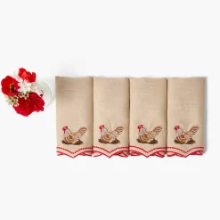 Mrs. Alice Henrietta Hen Linen Napkins (Set of 4)< Napkins | For Her