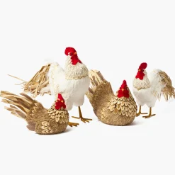 Mrs. Alice Henrietta the Brown Hen (Pair) - 21cm< Spring Decorations