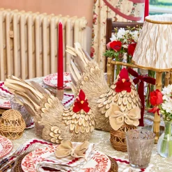 Mrs. Alice Henrietta the Brown Hen (Pair) - 21cm< Spring Decorations