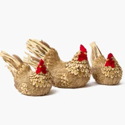 Mrs. Alice Henrietta the Brown Hen (Pair) - 21cm< Spring Decorations