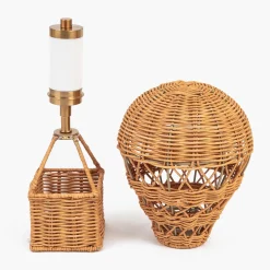 Mrs. Alice Hot Air Balloon Rechargeable Lamp with Blue Bow< Rechargeable Table Lamps | Lamp Stands