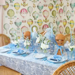 Mrs. Alice Hot Air Balloon Rechargeable Lamp with Blue Bow< Rechargeable Table Lamps | Lamp Stands