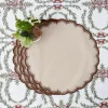 Mrs. Alice Isabella Taupe & Chocolate Placemats (Set of 4)< Placemats