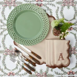 Mrs. Alice Isabella Taupe & Chocolate Placemats (Set of 4)< Placemats