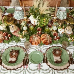 Mrs. Alice Isabella Taupe & Chocolate Placemats & Napkins (Set of 4)< Table Linen Sets | Mrs. Alice Monogram
