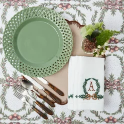 Mrs. Alice Isabella Taupe & Chocolate Placemats (Set of 4)< Placemats