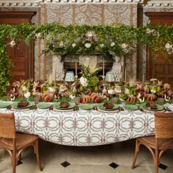 Mrs. Alice Isabella Taupe & Chocolate Placemats & Napkins (Set of 4)< Table Linen Sets | Mrs. Alice Monogram
